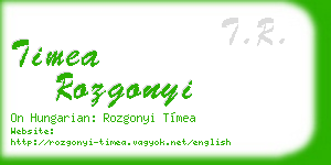 timea rozgonyi business card