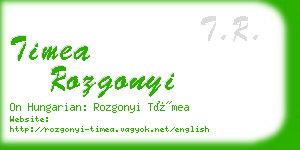 timea rozgonyi business card